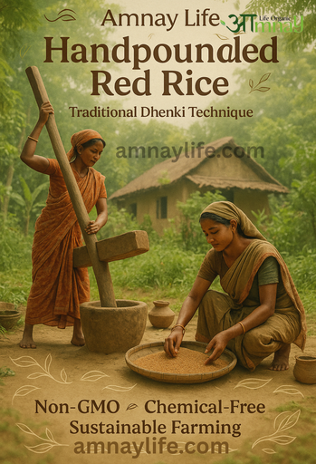 Red Rice (Dhenki)-100% Hand Pounded (Chemical Free & Non GMO)